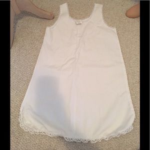 Her Majesty girl slip size 6 white worn 1x